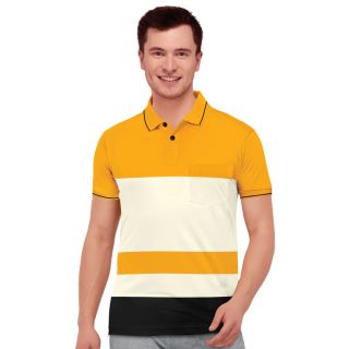 Bumchums 2069 Men's Stripe Polo T-Shirt Assorted Pack Of 1