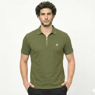 Bumchums CREW NECK 2080 Men’s T-Shirt | Honeycombed Pique fabric | Zip Polo Neck Modern Fit