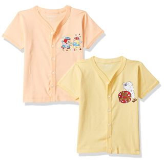 Bumchums J121 Baby Boy'S Plain Regular Fit T-Shirt Assorted Print Pack Of 1