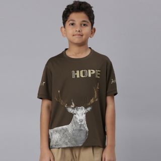Bumchums Junior’s Round Neck Half Sleeves Printed T-shirt in Tencel fabric for a Softer Feel