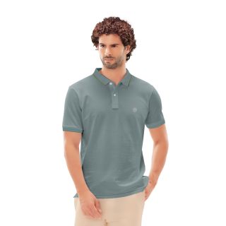 Bumchums STRIPE 2082 Men’s Polo T-Shirt | Dual Tone Birds Eye Fabric| Modern Fit Casual Wear