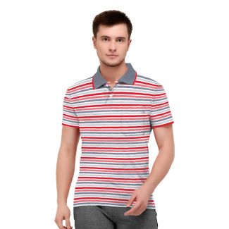 BUMCHUMS 2046 POLO MEN'S T-SHIRT ASSORTED STRIPE PACK OF 1